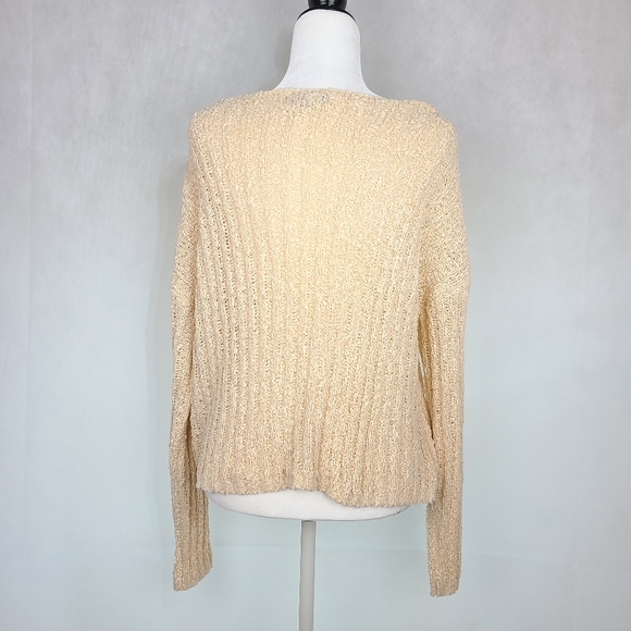 NEW-LULUS It's Casual Ribbed Knit in Cream, Size S - Picture 5 of 7